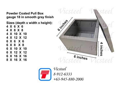 pull box sizes